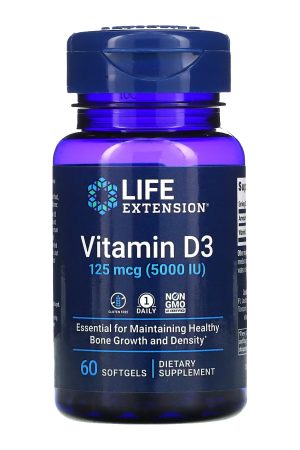 Vitamin D3 125 mcg (5000 IU) - 60 softgels