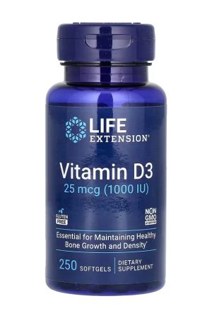 Vitamin D3 25 mcg (1000 IU) - 250 softgels