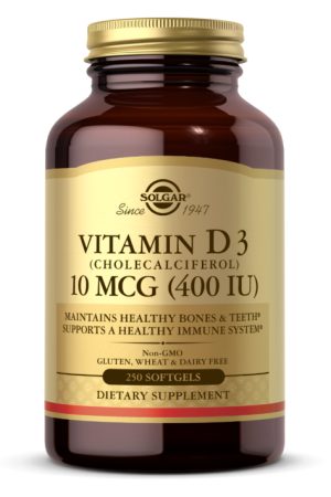 Vitamin D3 (Cholecalciferol) 10mcg (400 IU) - 250 Softgels