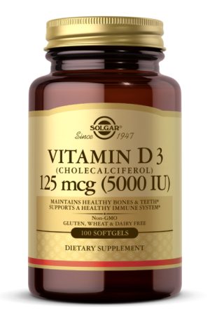 Vitamin D3 Cholecalciferol 125 mcg 5000 IU - 100 softgels