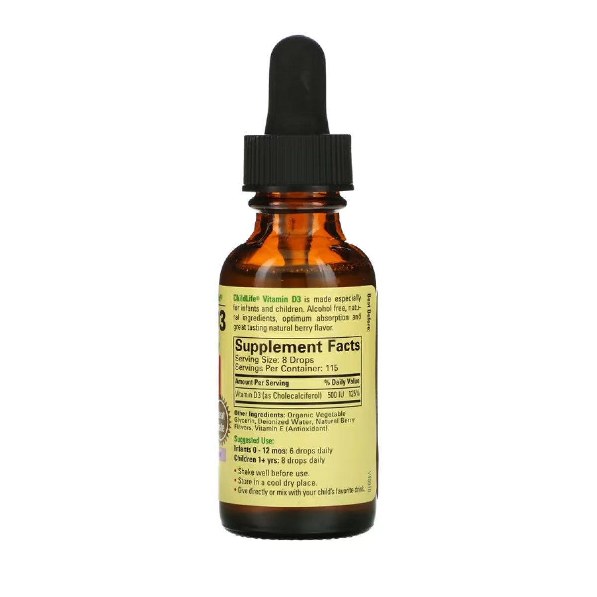 Vitamin D3 (Liquid) - 30ml Berry - Зображення 2