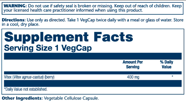 Vitex Berry Extract 400mg - 100 vcaps - Зображення 2
