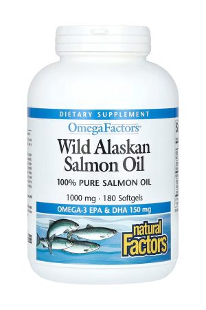 Wild Alaskan Salmon Oil 1000mg - 180 softgels