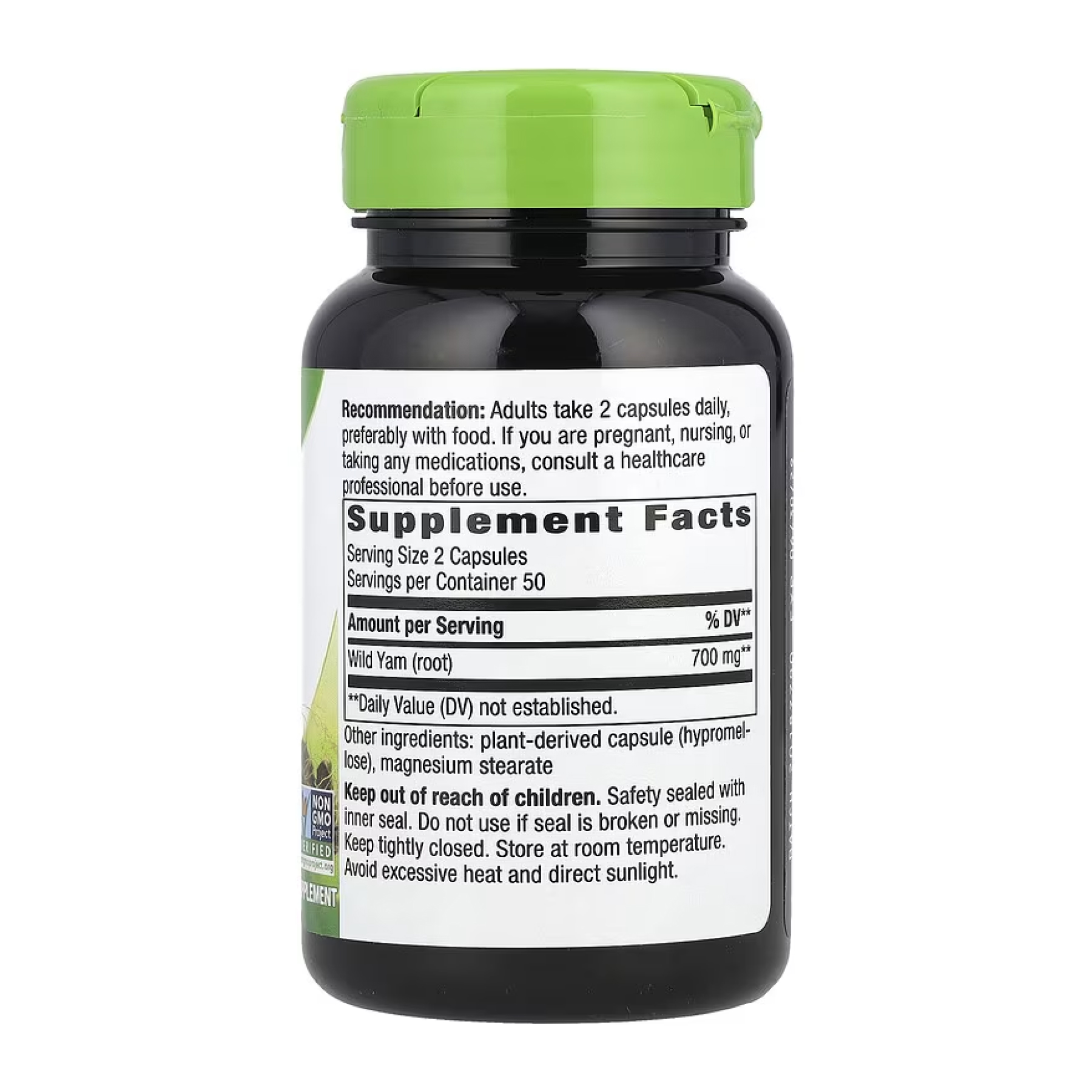 Wild Yam - 100 vcaps (Пошкоджена банка) - Зображення 2