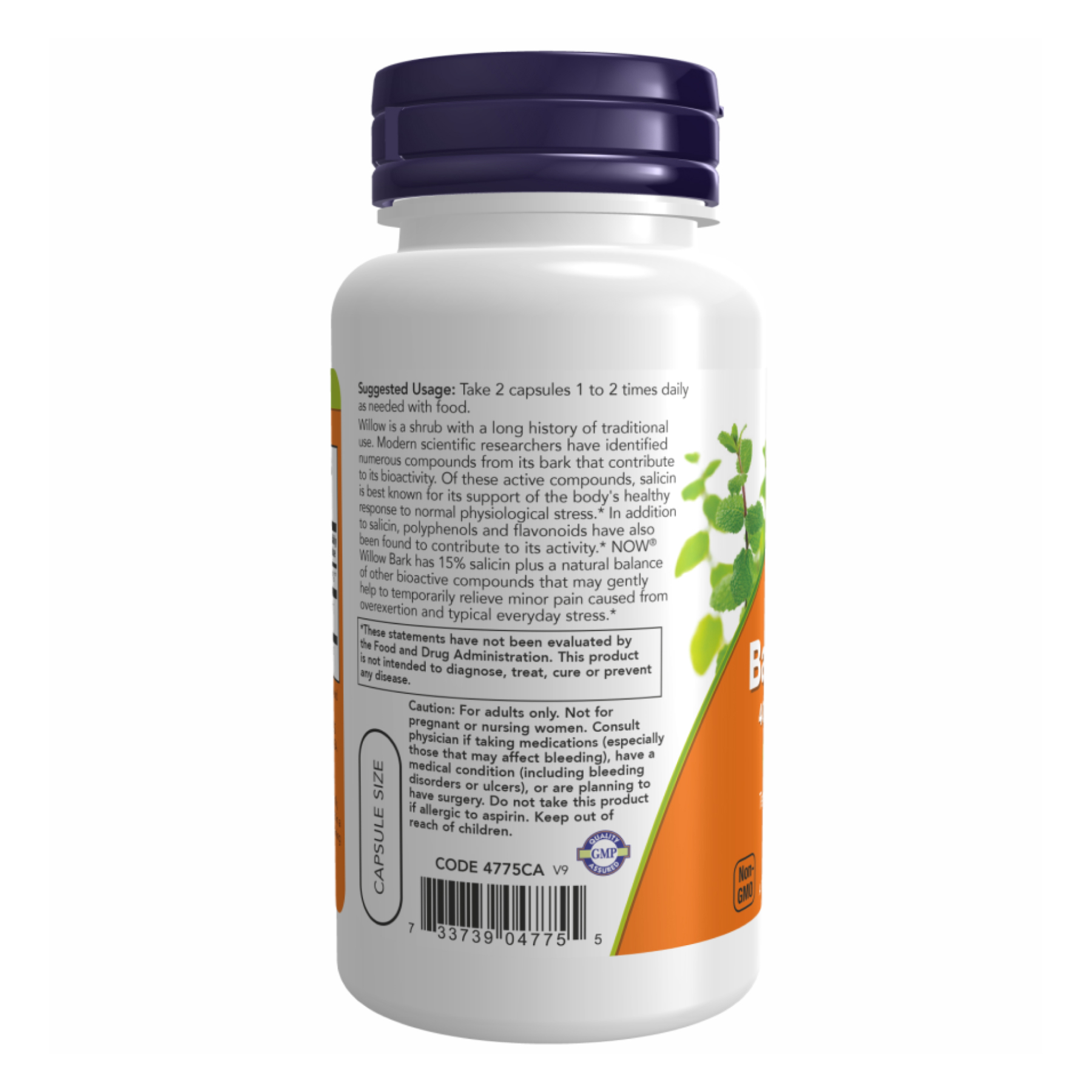 Willow Bark Extract 400mg - 100 vcaps - Зображення 3