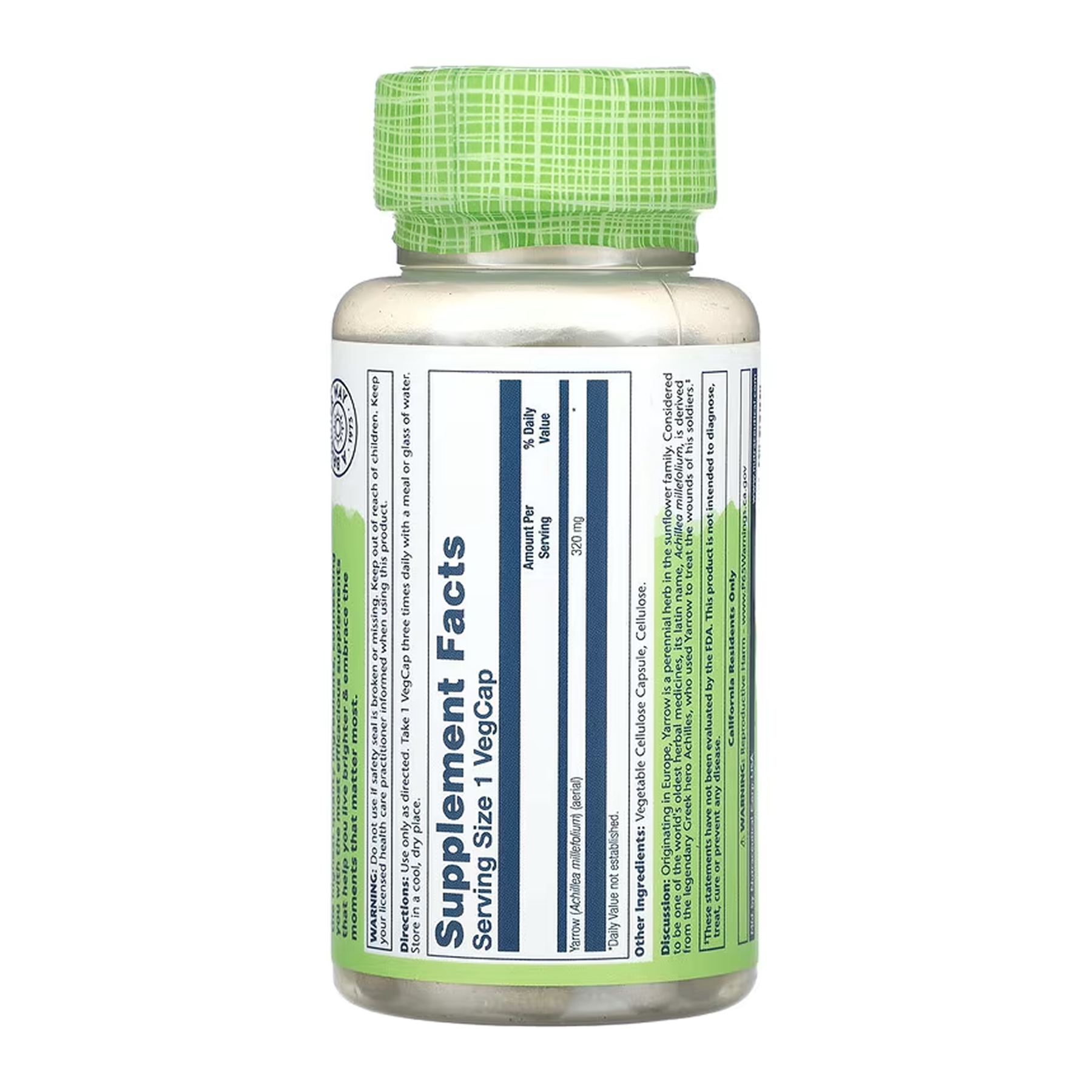Yarrow Aerial 320mg - 100 vcaps - Зображення 2