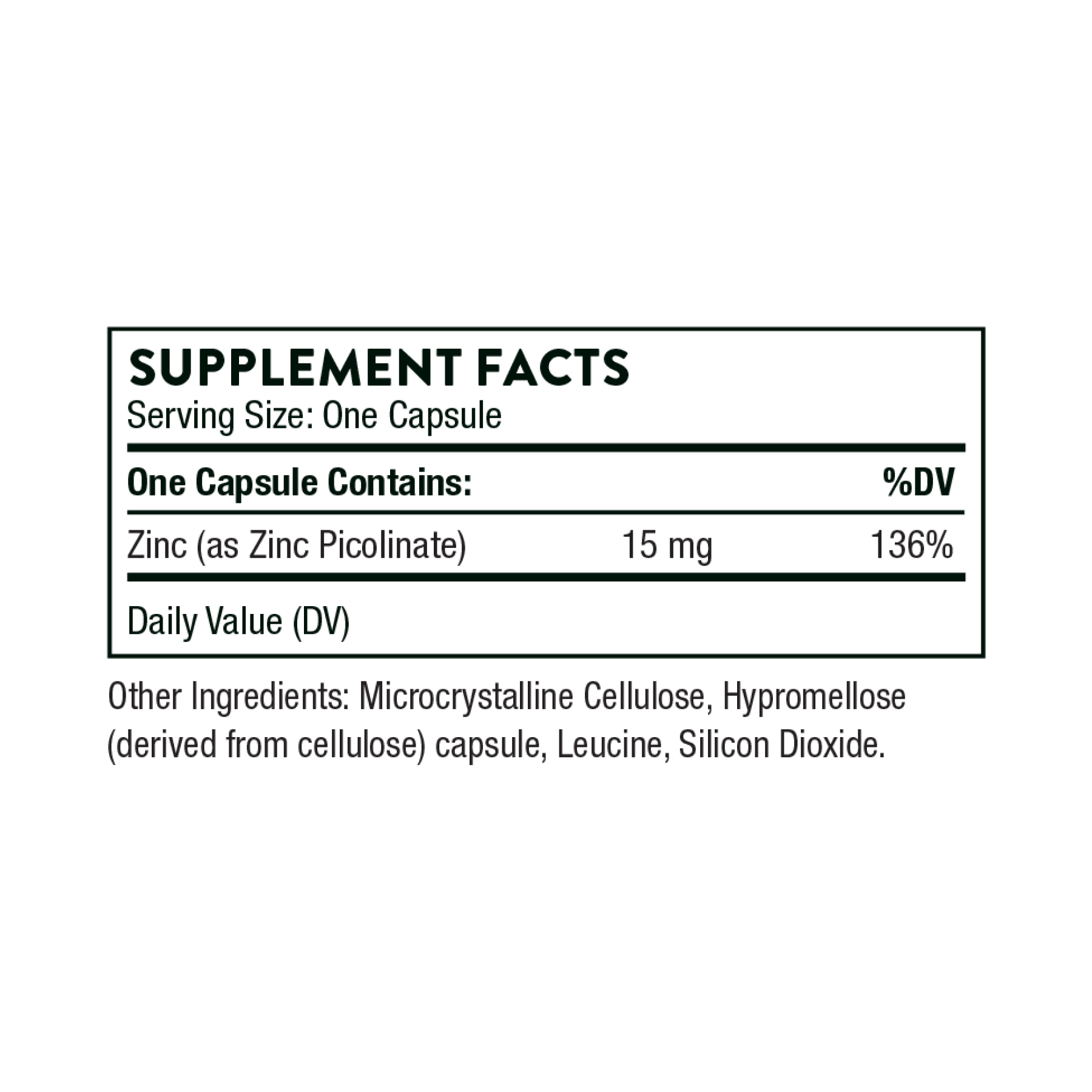 Zinc Picolinate 15 mg - 60 caps - Зображення 2