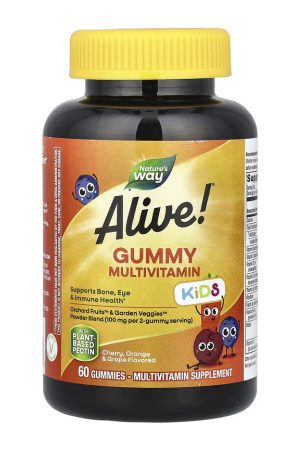 Alive! Children's Gummy Multivitamin, Gluten Free, Made with Pectin - 60 Gummies (ΠΠΎΡΠΊΠΎΠ΄ΠΆΠ΅Π½Π° Π΅ΡΠΈΠΊΠ΅ΡΠΊΠ°)
