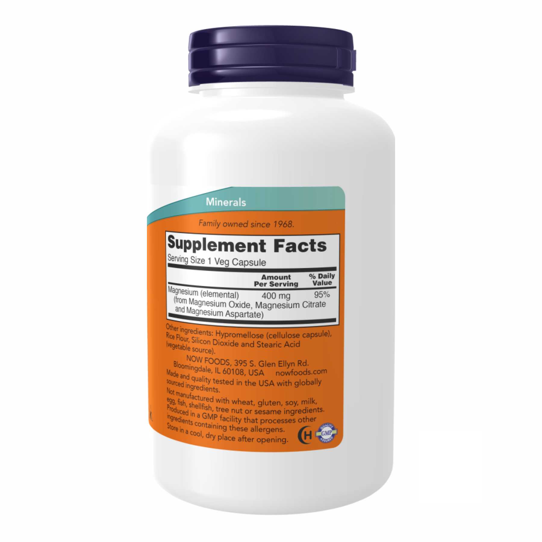 Magnesium 400mg - 180 vcaps (Пошкоджена банка) - Зображення 2