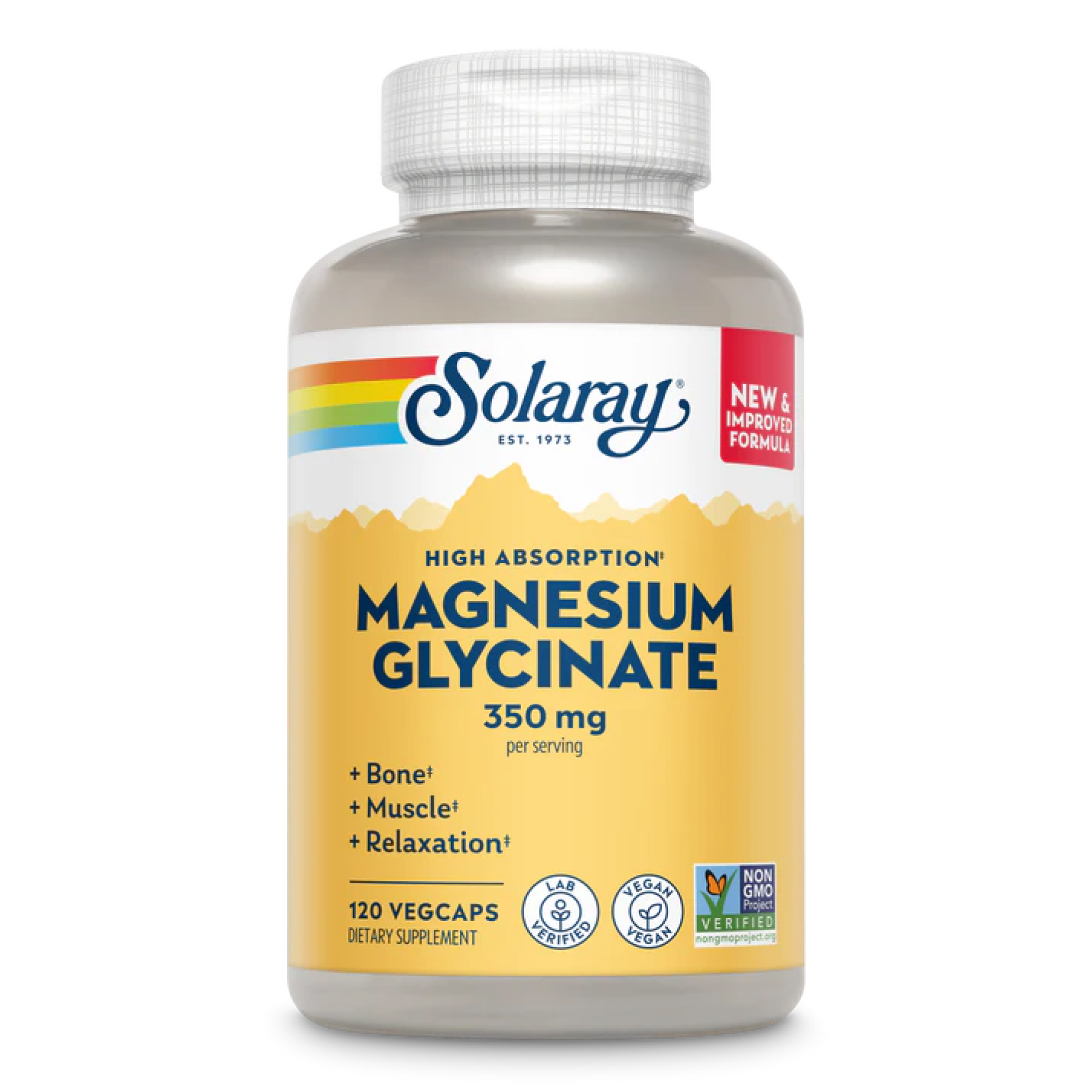 Magnesium Glycinate 350mg - 120 vcaps (Без етикетки)