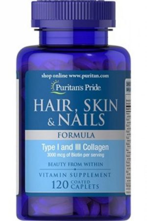 Hair, Skin and Nails Formula Type 1 and 3 Collagen - 120 caps