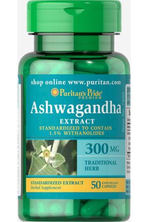 Ashwagandha Standardized Extract 300 mg - 50 Capsules