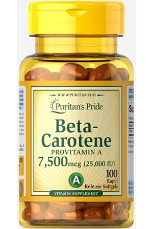 Beta-Carotene 25000 IU - 100 Softgels