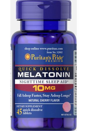 Quick Dissolve Melatonin 10 mg Cherry Flavor - 45 Tablets
