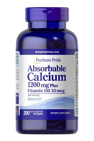 Absorbable Calcium 1200mg Plus Vitamin D3 25mcg - 200 softgels