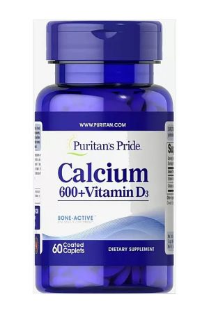 Calcium Carbonate 600mg + D3 125IU - 60 coated caplets