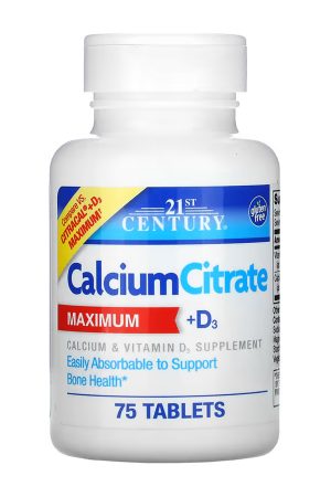 Calcium Citrate + D3 - 75 tabs