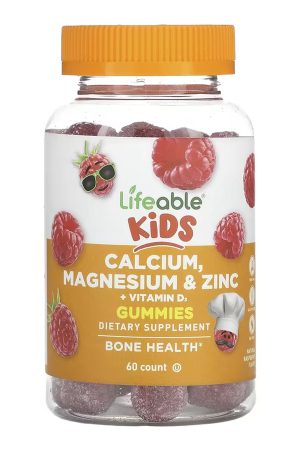 Calcium Magnesium & Zinc + Vitamin D Kids - 60 gummies