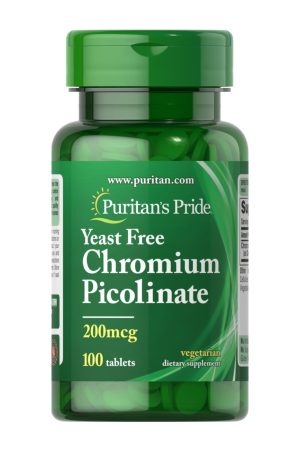 Chromium Picolinate 200 mcg Yeast Free - 100 tabs