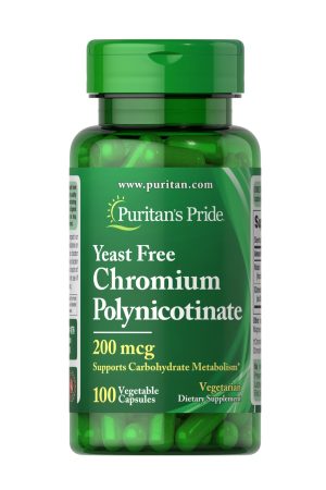 Chromium Polynicotinate 200 mcg Yeast Free - 100 veg caps