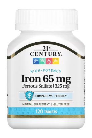 Iron 65 mg Ferrous Sulfate 325 mg - 120 tabs
