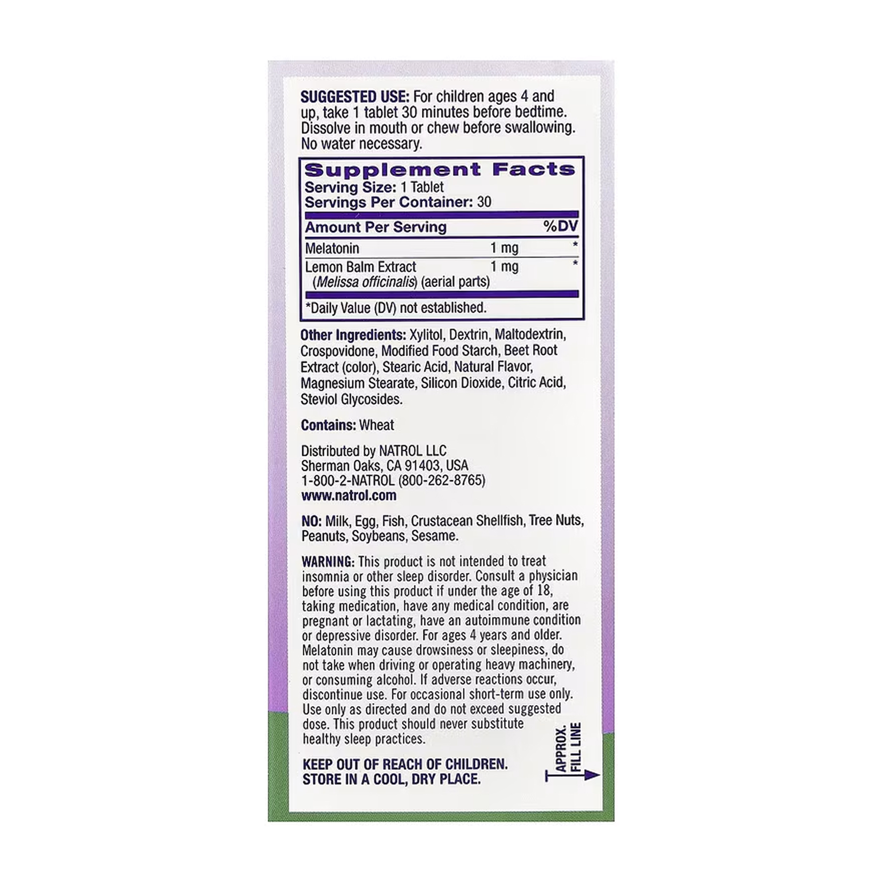 Kids Melatonin 1mg - 30 tabs (До 12.26) - Зображення 2
