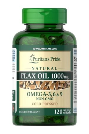 Natural Flax Oil 1200mg - 120 softgels