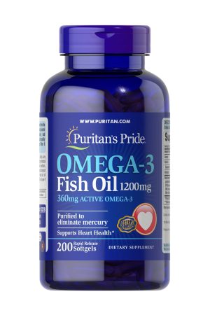 Omega-3 Fish Oil 1200 mg (360 mg Active Omega-3) - 200 softgels
