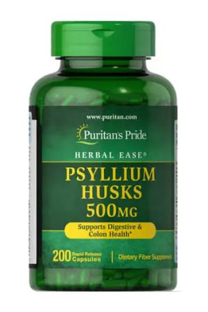 Psyllium Husks 500mg - 200 caps