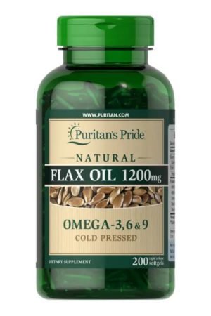 Flax Oil 1200mg Omega 3-6-9 Cold Pressed - 200sgels