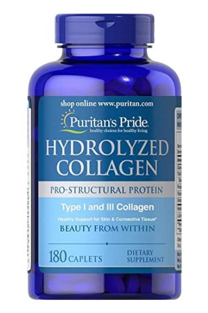 Hydrolyzed Collagen Pro - Structural Protein Type 1 and 3 Collagen - 180caps