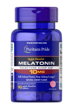 Quick Dissolve Melatonin 10 mg Cherry Flavor - 90 Tablets