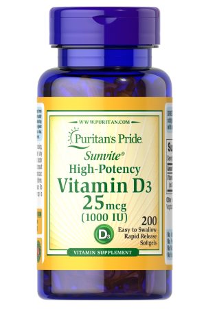 Vitamin D3 25mcg 1000IU - 200softgels