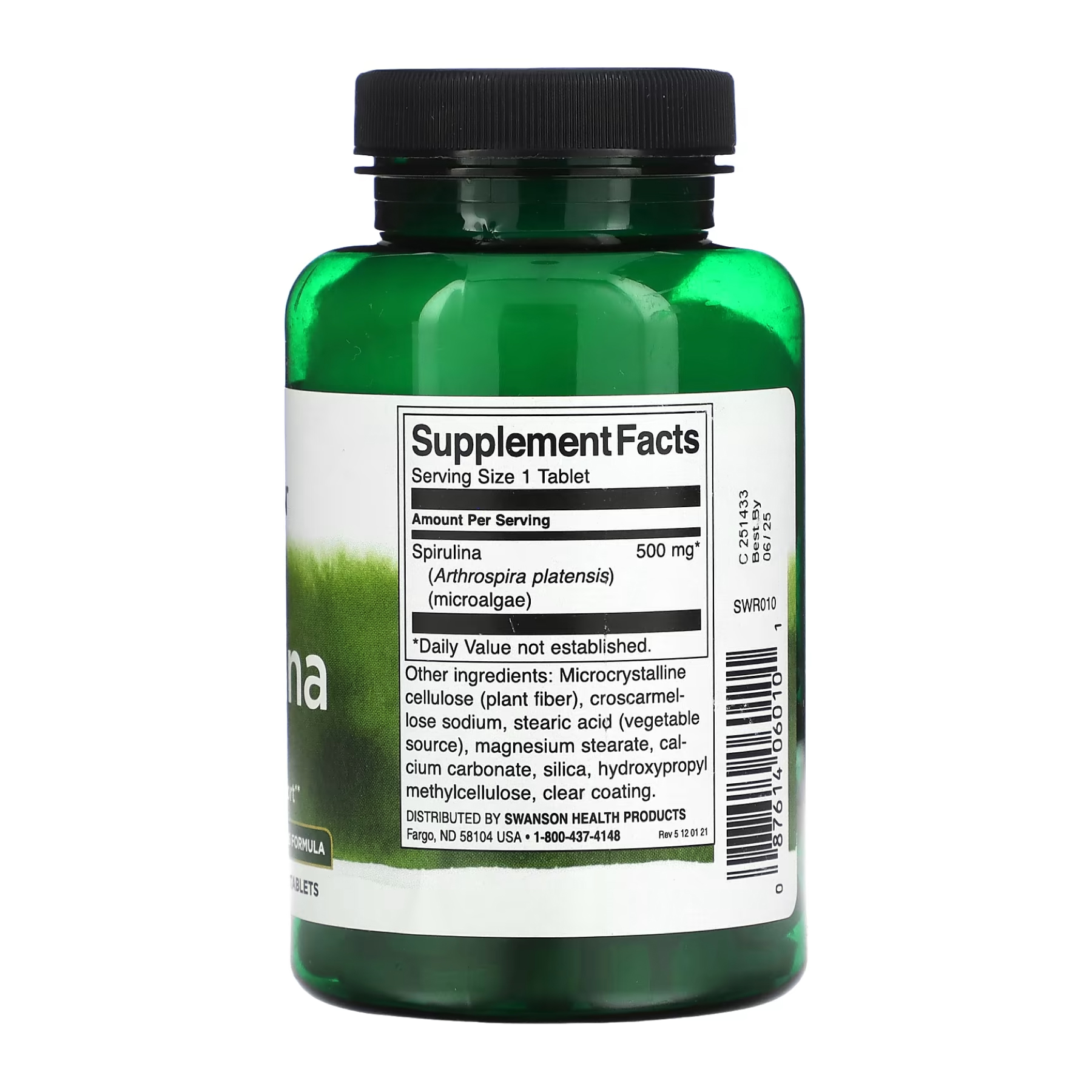 Spirulina 500mg - 180 tabs (Пошкоджена банка) - Зображення 2