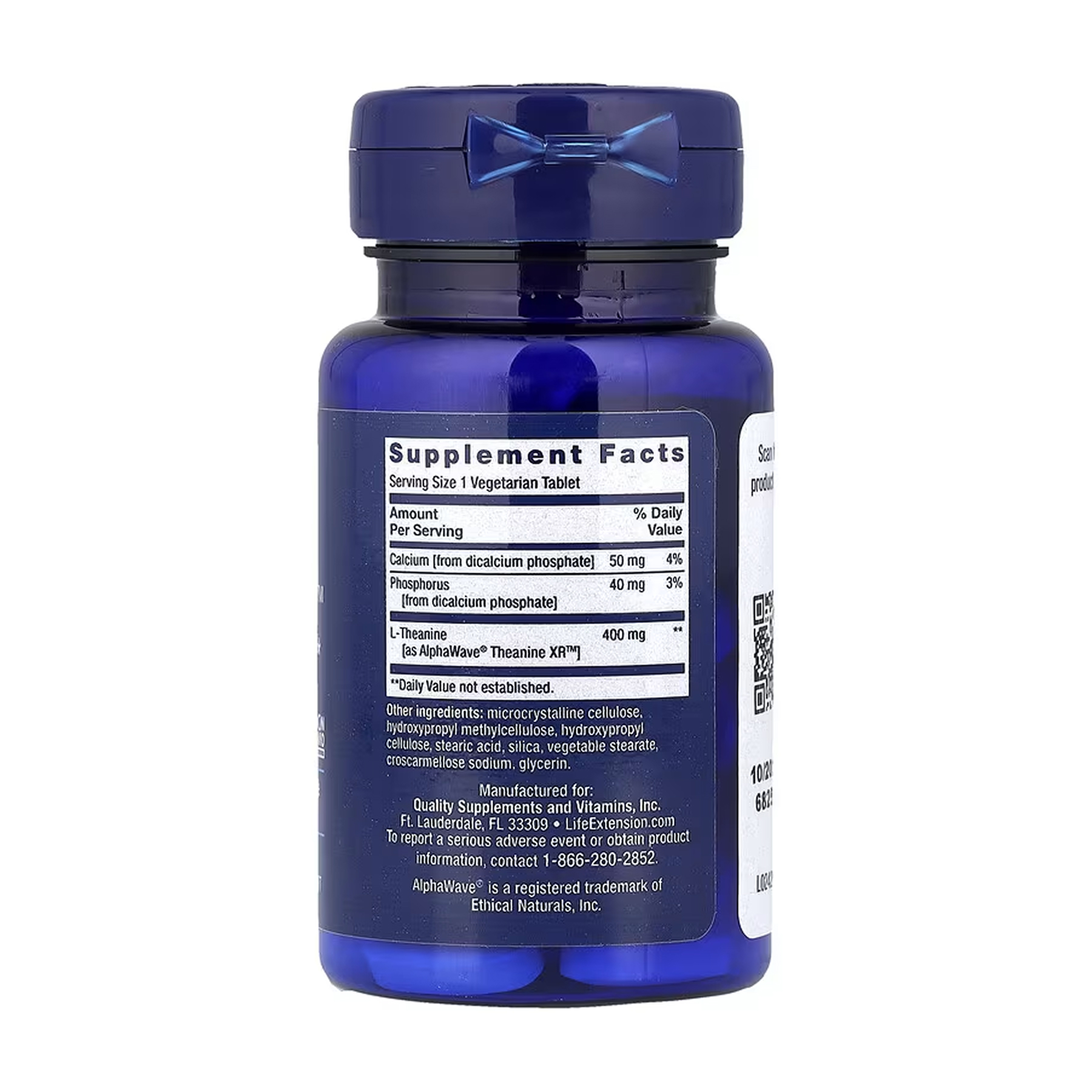Theanine XR™ Stress Relief - 30 vegetarian tablets (До 12.26) - Зображення 2