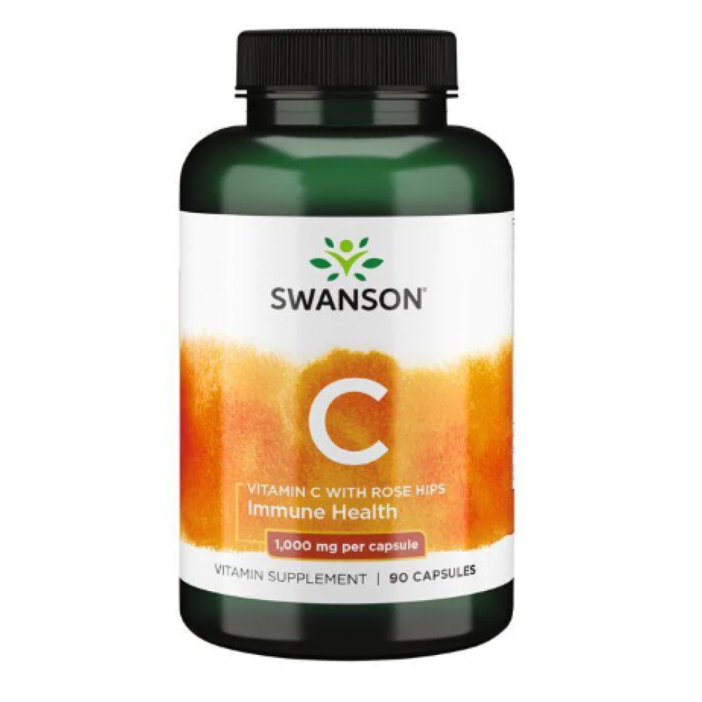 Vitamin C with Rose Hips 1000 mg - 90 caps (До 12.26)
