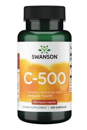 Vitamin C with Rose Hips 500 mg - 100 caps (До 12.26)