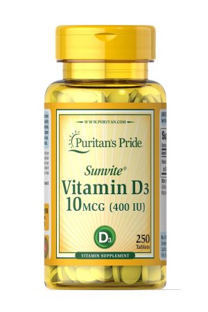 Vitamin D3 10 mcg (400 IU) - 100 tabs