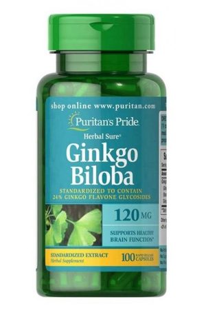 Ginkgo Biloba Standardized Extract 120mg - 100caps (Пошкоджена банка)