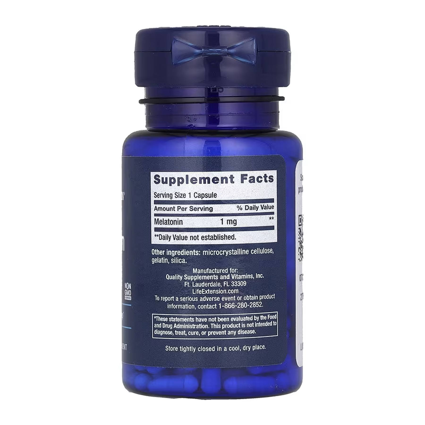 Melatonin 1 mg - 60 caps - Зображення 2