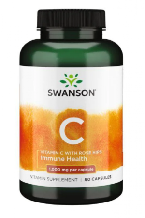 Vitamin C with Rose Hips 1000 mg - 90 caps (Пошкоджена етикетка)