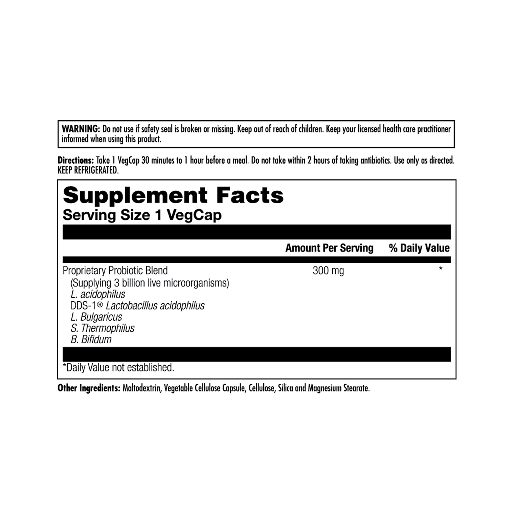Acidophilus Probiotic-5 - 60 vcaps - Зображення 2