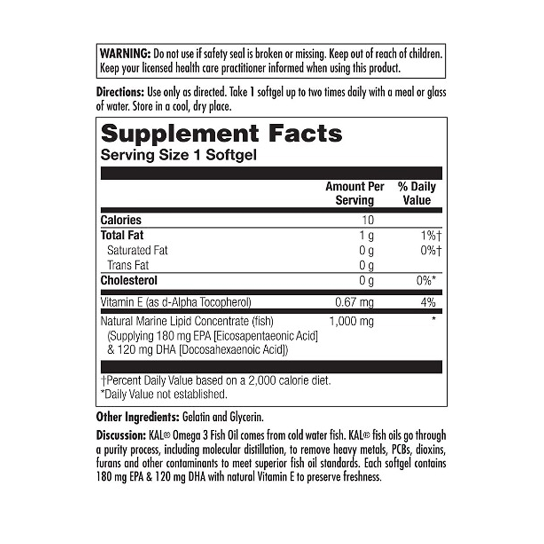 Omega 3 1000mg - 60 softgels - Зображення 2