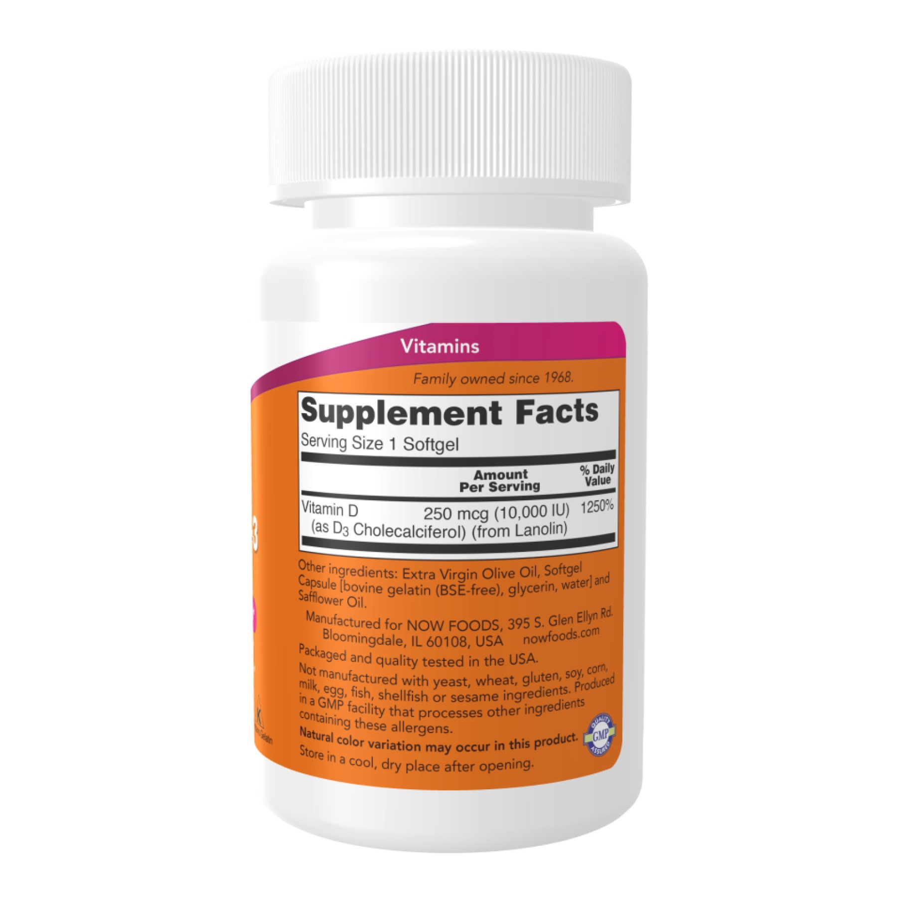 VIT D-3 10,000 IU - 30 sgels (Пошкоджена етикетка) - Зображення 2