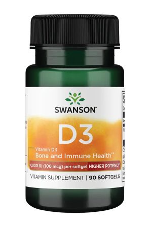 Vitamin D3 4000 IU (100 mcg) - 90 softgels