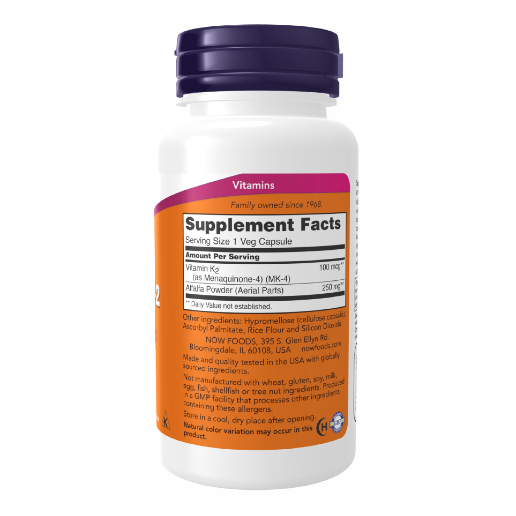 Vitamin K-2 100mcg - 100 vcaps (Пошкоджена банка) - Зображення 2