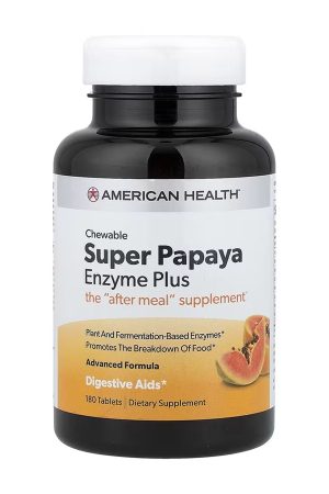 Super Papaya Enzyme Plus Chewable - 180 tabs