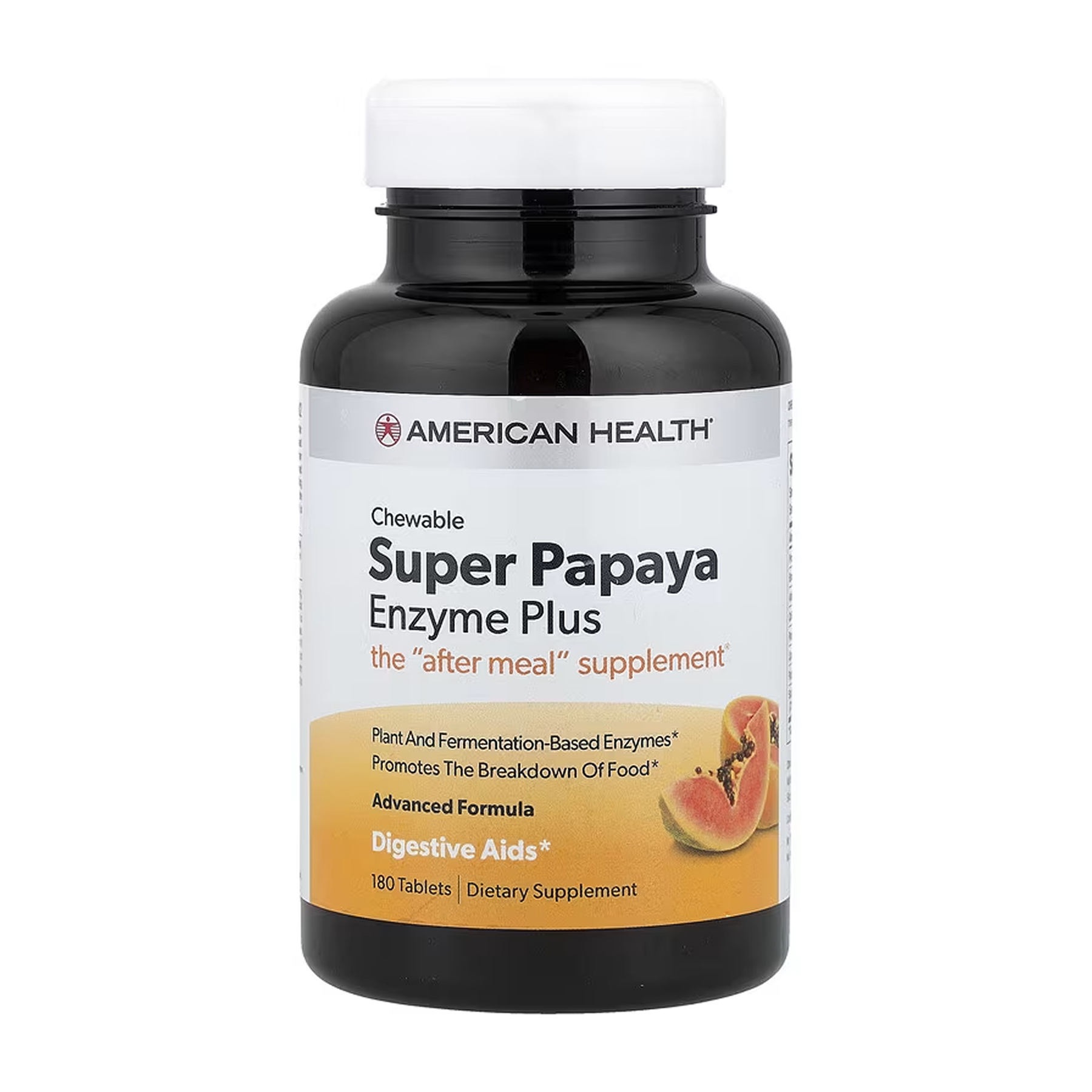 Super Papaya Enzyme Plus Chewable - 180 tabs
